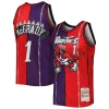 Splendido Stupendo Trendy Tracy McGrady Toronto Raptors Hardwood Classics 1998/99 Split Swingman Jersey Purple/Red per i Fan Veri