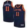 Fascinante Jalen Brunson New York Knicks Jordan Brand Youth Swingman Jersey Statement Edition Navy per i Fan Veri