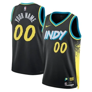 Ottimo Incantevole Robusto Indiana Pacers Nike Unisex 2023/24 Custom Swingman Jersey Black City Edition per i Fan Veri