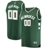 Pratico Milwaukee Bucks Youth Fast Break Custom Replica Jersey Hunter Green Icon Edition per i Fan Veri