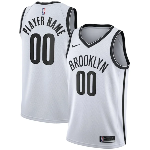 Splendido Brooklyn Nets Nike 2020/21 Swingman Custom Jersey Association Edition White per i Fan Veri