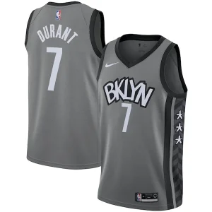 Bellissimo Meraviglioso Kevin Durant Brooklyn Nets Nike 2019/2020 Swingman Jersey Statement Edition Gray per i Fan Veri