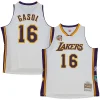 Classico Pau Gasol Los Angeles Lakers Unisex Hall of Fame Class of 2023 Throwback Swingman Jersey White per i Fan Veri