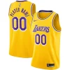 Comodo Los Angeles Lakers Nike 2020/21 Swingman Custom Jersey Icon Edition Gold per i Fan Veri