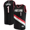 Splendido Anfernee Simons Portland Trail Blazers Youth Fast Break Player Jersey Icon Edition Black per i Fan Veri