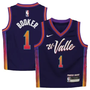 Sofisticato Accattivante Devin Booker Phoenix Suns Nike Toddler Swingman Replica Jersey City Edition Purple per i Fan Veri