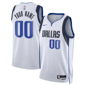 Incantevole Carino Dallas Mavericks Nike Unisex Swingman Custom Jersey White Association Edition per i Fan Veri