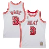 Moderno Dwyane Wade Miami Heat 2007/08 Hardwood Classics Swingman Jersey White per i Fan Veri