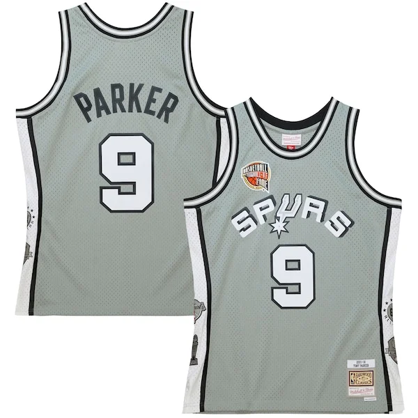Bellissimo Incantevole Tony Parker San Antonio Spurs Unisex Hall of Fame Class of 2023 Throwback Swingman Jersey Gray per i Fan Veri