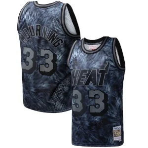Classico Sofisticato Alonzo Mourning Miami Heat Hardwood Classics 1996/97 Tie Dye Swingman Jersey Black per i Fan Veri