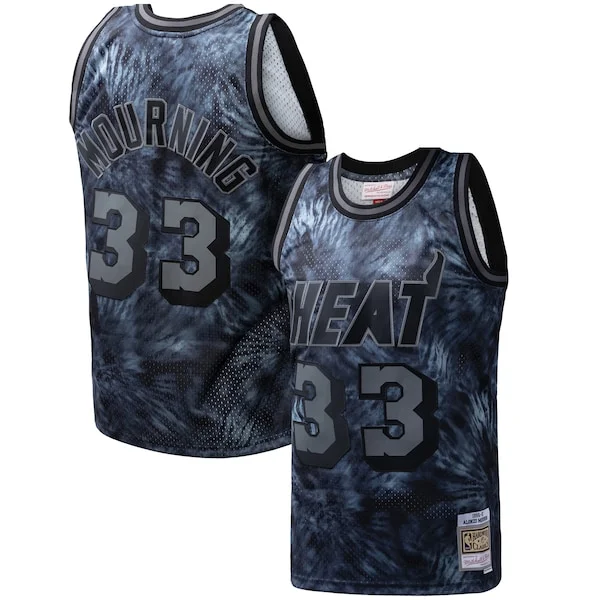 Classico Sofisticato Alonzo Mourning Miami Heat Hardwood Classics 1996/97 Tie Dye Swingman Jersey Black per i Fan Veri