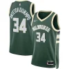 Cool Delizioso Giannis Antetokounmpo Milwaukee Bucks Nike Unisex Swingman Jersey Icon Edition Hunter Green/White per i Fan Veri