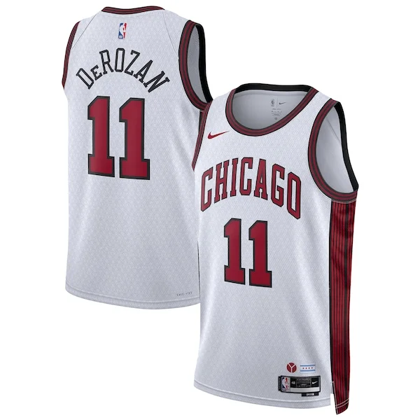 Accattivante DeMar DeRozan Chicago Bulls Nike Unisex 2022/23 Swingman Jersey City Edition White per i Fan Veri