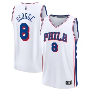 Duraturo Paul George Philadelphia 76ers Youth Fast Break Replica Player Jersey Association Edition White per i Fan Veri