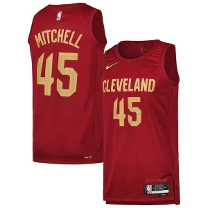 Delizioso Pratico Cool Donovan Mitchell Cleveland Cavaliers Nike Swingman Player Jersey Icon Edition Wine per i Fan Veri