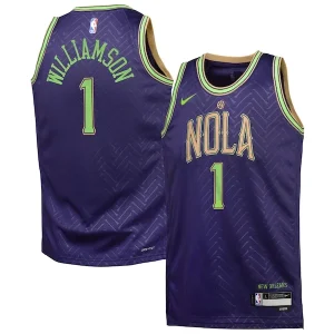 Moderno Magnifico Zion Williamson New Orleans Pelicans Nike Youth 2024/25 Swingman Player Jersey City Edition Purple per i Fan Veri