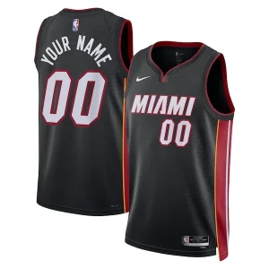Eccezionale Miami Heat Nike Unisex Swingman Custom Jersey Black Icon Edition per i Fan Veri