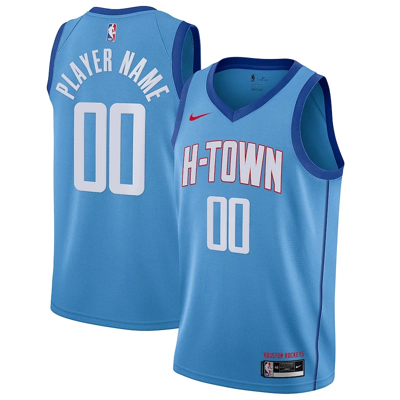 Ottimo Gorgeous Houston Rockets Nike 2020/21 Swingman Custom Jersey Blue City Edition per i Fan Veri
