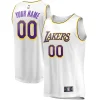 Carino Los Angeles Lakers Youth Fast Break Replica Custom Jersey Association Edition White per i Fan Veri
