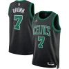 Fascinante Jaylen Brown Boston Celtics Jordan Brand Unisex Swingman Jersey Statement Edition Black per i Fan Veri