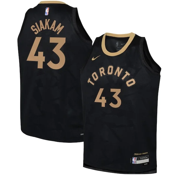 Eccezionale Delizioso Pascal Siakam Toronto Raptors Nike Youth 2022/23 Swingman Jersey City Edition Black per i Fan Veri