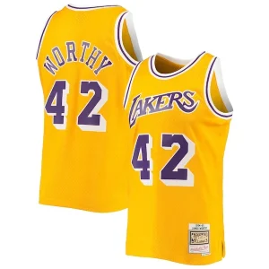 Magnifico James Worthy Los Angeles Lakers 1984/85 Hardwood Classics Swingman Jersey Gold per i Fan Veri