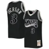 Stupendo Fascinante Allen Iverson Philadelphia 76ers Hardwood Classics Off Court Swingman Jersey Black per i Fan Veri