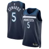 Trendy Prestigioso Anthony Edwards Minnesota Timberwolves Nike Unisex Swingman Replica Jersey Icon Edition Navy per i Fan Veri