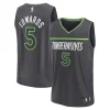 Gorgeous Anthony Edwards Minnesota Timberwolves Youth Fast Break Replica Player Jersey Statement Edition Anthracite per i Fan Veri