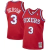 Gorgeous Incantevole Allen Iverson Philadelphia 76ers 2001/02 Hardwood Classics Swingman Jersey Red per i Fan Veri