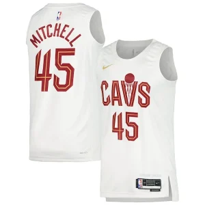 Fascinante Donovan Mitchell Cleveland Cavaliers Nike Unisex Swingman Jersey Association Edition White/Wine per i Fan Veri