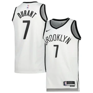 Pratico Kevin Durant Brooklyn Nets Nike Unisex Swingman Jersey Association Edition White/Black per i Fan Veri