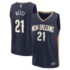 Sofisticato Yves Missi New Orleans Pelicans 2024 NBA Draft Fast Break Player Jersey Icon Edition Navy per i Fan Veri