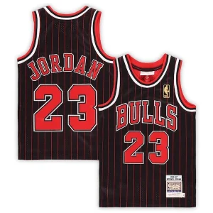 Classico Michael Jordan Chicago Bulls Preschool 1996/97 Hardwood Classics Authentic Jersey Black/Red/White per i Fan Veri