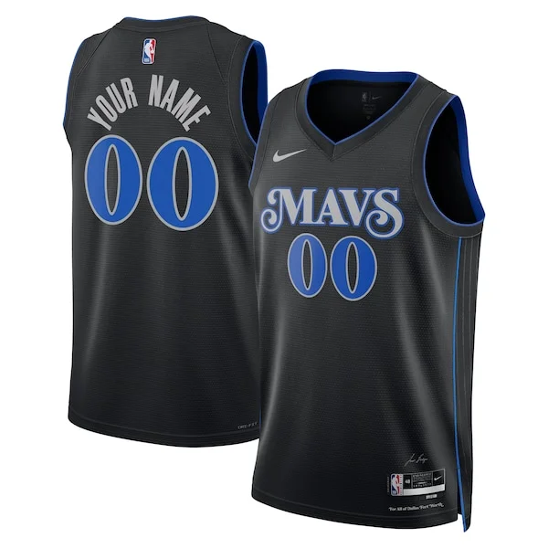 Moderno Carino Meraviglioso Dallas Mavericks Nike Unisex 2023/24 Custom Swingman Jersey Black City Edition per i Fan Veri
