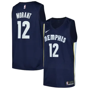 Accattivante Incantevole Bellissimo Ja Morant Memphis Grizzlies Nike Swingman Player Jersey Icon Edition Navy per i Fan Veri