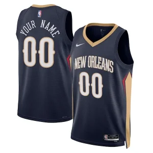 Classico New Orleans Pelicans Nike Unisex 2022/23 Swingman Custom Jersey Navy Icon Edition per i Fan Veri