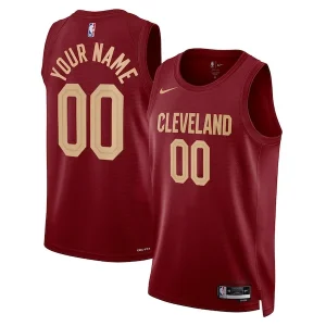 Accattivante Prestigioso Cleveland Cavaliers Nike Unisex Swingman Custom Jersey Burgundy Icon Edition  per i Fan Veri