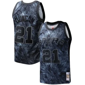 Bellissimo Incantevole Tim Duncan San Antonio Spurs Hardwood Classics 1998/99 Tie Dye Swingman Jersey Black per i Fan Veri