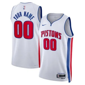 Eccezionale Splendido Detroit Pistons Nike Unisex Swingman Custom Jersey White Association Edition per i Fan Veri