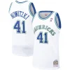 Attraente Dirk Nowitzki Dallas Mavericks 1998/99 Hardwood Classics Swingman Jersey White per i Fan Veri