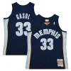 Carino Marc Gasol Memphis Grizzlies 2008/09 Hardwood Classics Swingman Throwback Jersey Navy per i Fan Veri