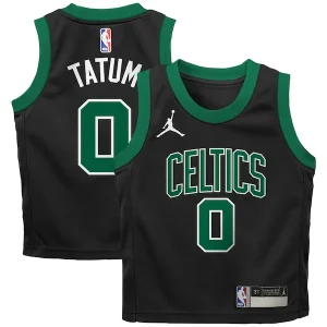 Eccezionale Duraturo Jayson Tatum Boston Celtics Jordan Brand Preschool 2022/23 Replica Jersey Statement Edition Black per i Fan Veri