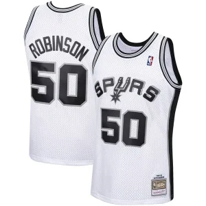Cool David Robinson San Antonio Spurs 1998/99 Hardwood Classics Swingman Jersey White per i Fan Veri