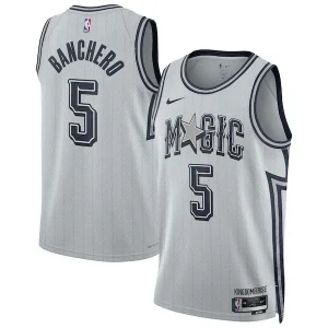 Splendido Carino Paolo Banchero Orlando Magic Nike Unisex 2024/25 Swingman Player Jersey City Edition Silver per i Fan Veri