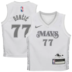 Pratico Ottimo Attraente Luka Dončić Dallas Mavericks Nike Preschool 2024/25 Swingman Player Jersey City Edition White per i Fan Veri