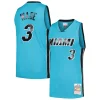 Fascinante Dwyane Wade Miami Heat Hardwood Classics 2005/06 Tropical Swingman Jersey Blue per i Fan Veri