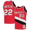 Raffinato Clyde Drexler Portland Trail Blazers 1983/84 Hardwood Classics Swingman Jersey Red per i Fan Veri