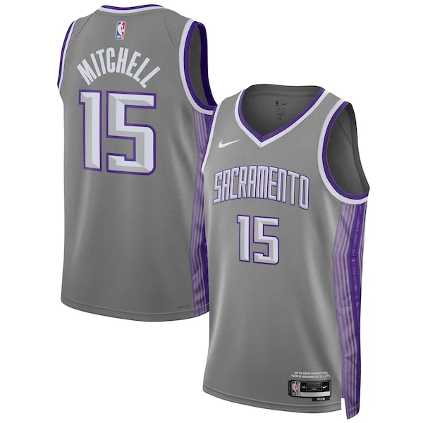 Ottimo Raffinato Davion Mitchell Sacramento Kings Nike Unisex 2022/23 Swingman Jersey City Edition Anthracite per i Fan Veri