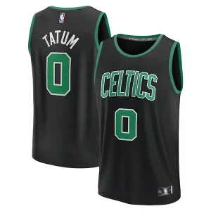 Ottimo Duraturo Elegante Jayson Tatum Boston Celtics Fast Break Replica Player Jersey Statement Edition Black per i Fan Veri